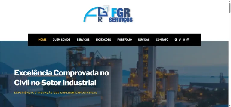 Site institucional da FGR Serviços